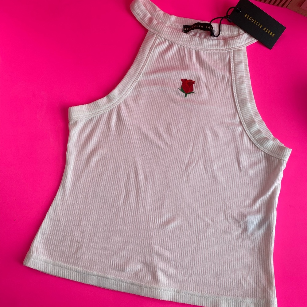 Brooklyn karma mixology halter crop top women size M